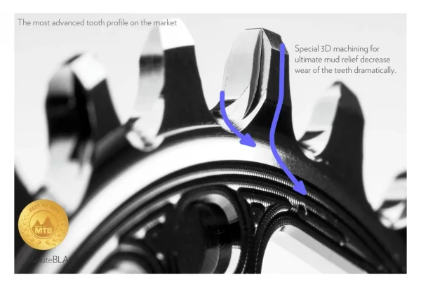 Plateau Rond Narrow Ride AbsoluteBlack CX Round 5 Bras 130 BCD Chainrings 12 V Noir 4 Plateau Rond Narrow Ride AbsoluteBlack CX Round 5 Bras 130 BCD Chainrings 12 V Noir – Image 4