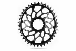 Plateau Ovale Narrow Wide AbsoluteBlack CX Direct Mount Pour Manivelles Easton / Race Face 12 V Noir